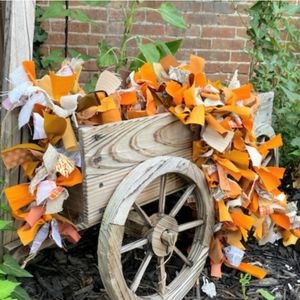 2 5 Foot Fall Autumn Rag Garlands Rustic PRIMITIVE Shabby Grandmas 15th year!